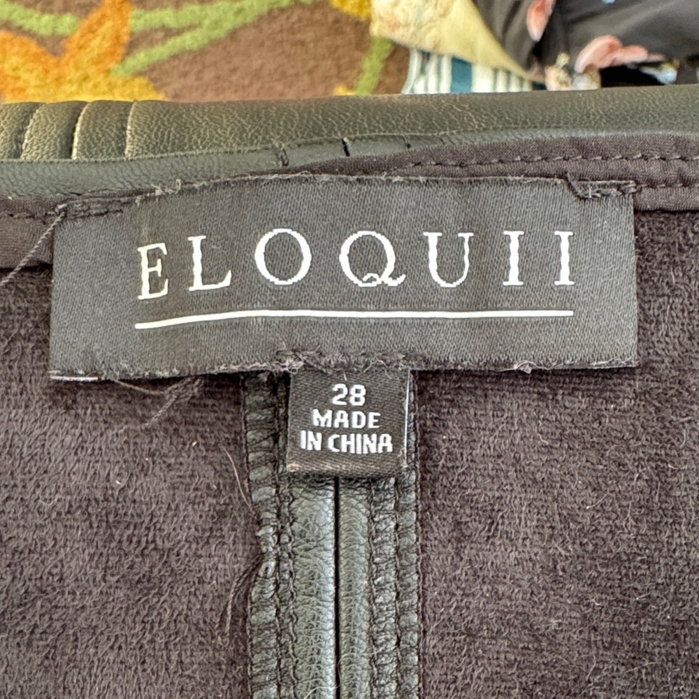 Eloquii Black Faux Leather Jumper/Sleeveless Dress - Picture 3 of 6